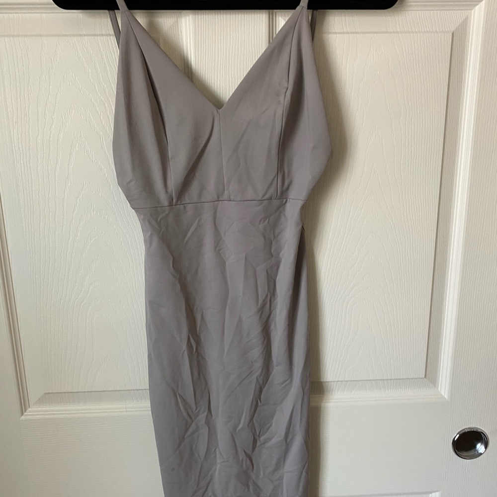 Simple and sexy gray dress